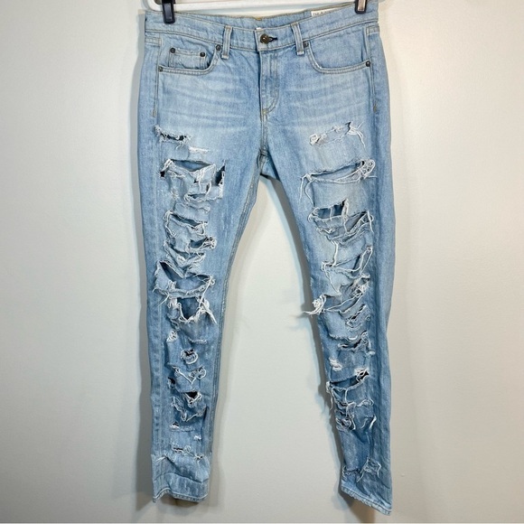 Rag & Bone The Dre Thrasher Jeans Size Womens 28 Low Rise Y2K - Picture 12 of 13